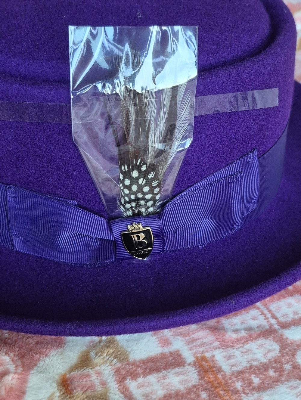 NEW Bruno Capelo Royal Purple 100% Wool Pork Pie Fedora - Size Small - Picture 4 of 8